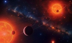 科学家发现双星系统中的三颗地球大小行星，挑战行星形成理论